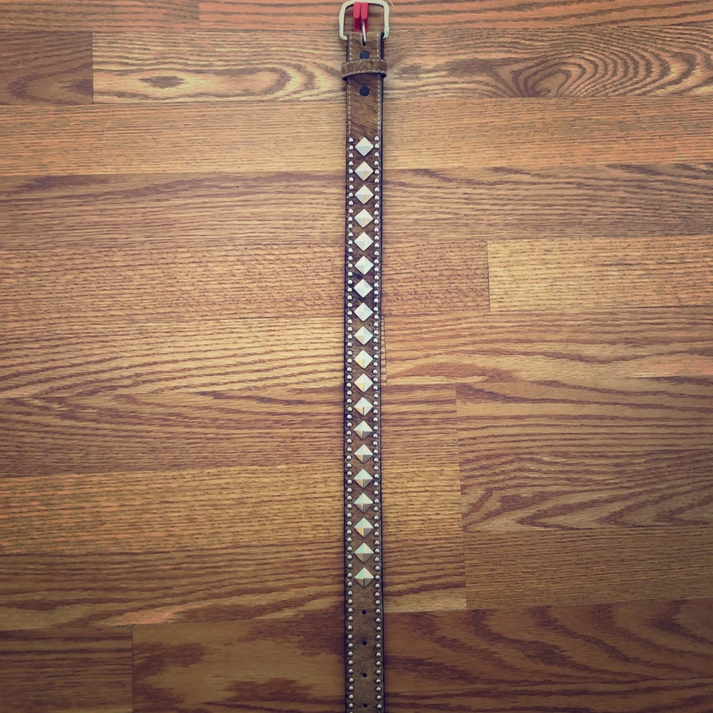 Ranger Belt Co Ladies 24 Studded Brown Belt New